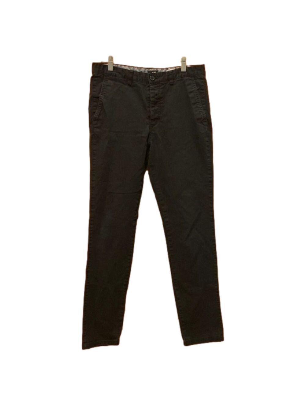 H&M Black Slim Fit Button-Fly Chino Pants Size 32R